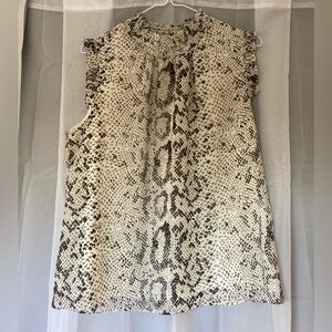 J.Crew Snake Print Halter Smocked Top